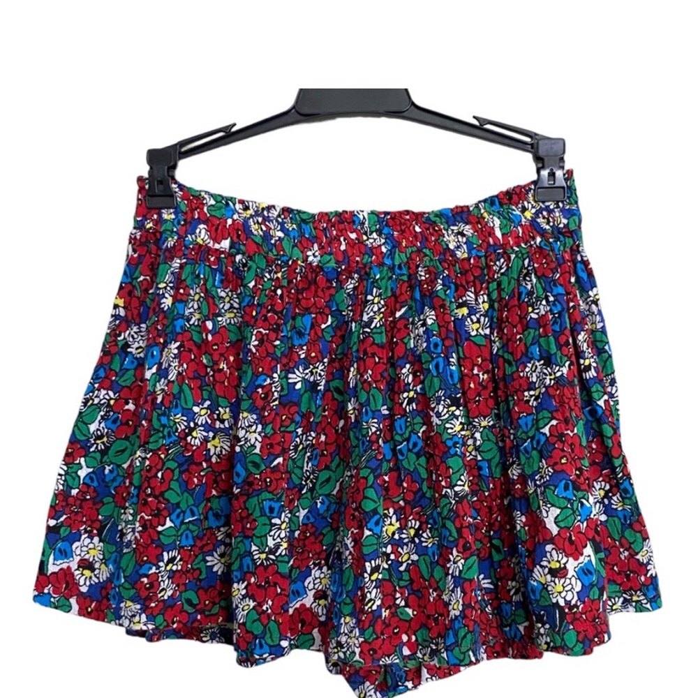 Suzie Kondi red floral gauze play shorts